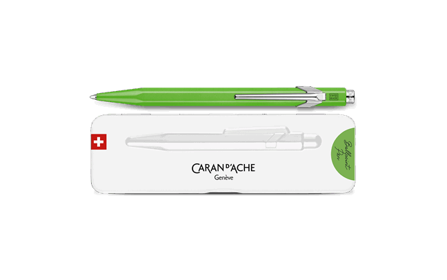 Caran d'Ache POPLINE - Fluorescent Green 849 Ballpoint Pen