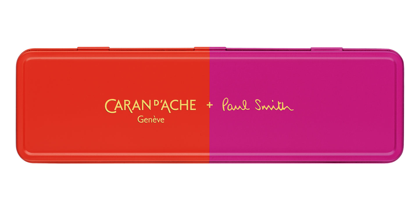 Caran d'Ache Paul Smith Warm Red and Melrose Pink 849 Ballpoint Pen - Special Edition