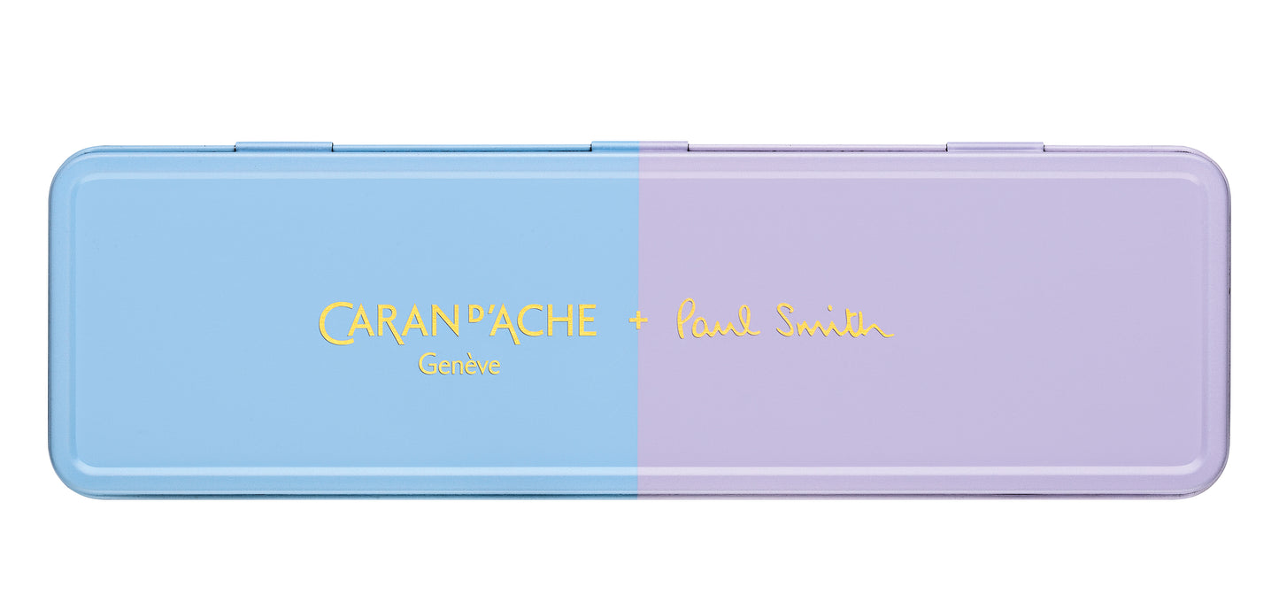 Caran d'Ache Paul Smith Sky Blue and Lavender Purple 849 Ballpoint Pen - Special Edition
