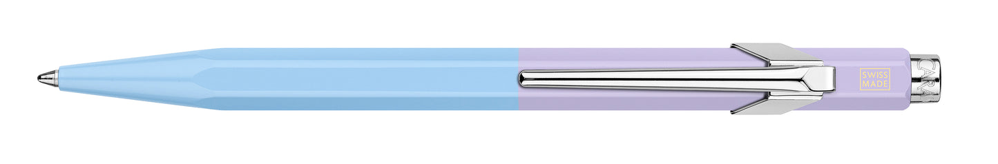 Caran d'Ache Paul Smith Sky Blue and Lavender Purple 849 Ballpoint Pen - Special Edition