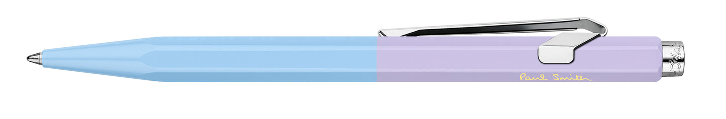 Caran d'Ache Paul Smith Sky Blue and Lavender Purple 849 Ballpoint Pen - Special Edition