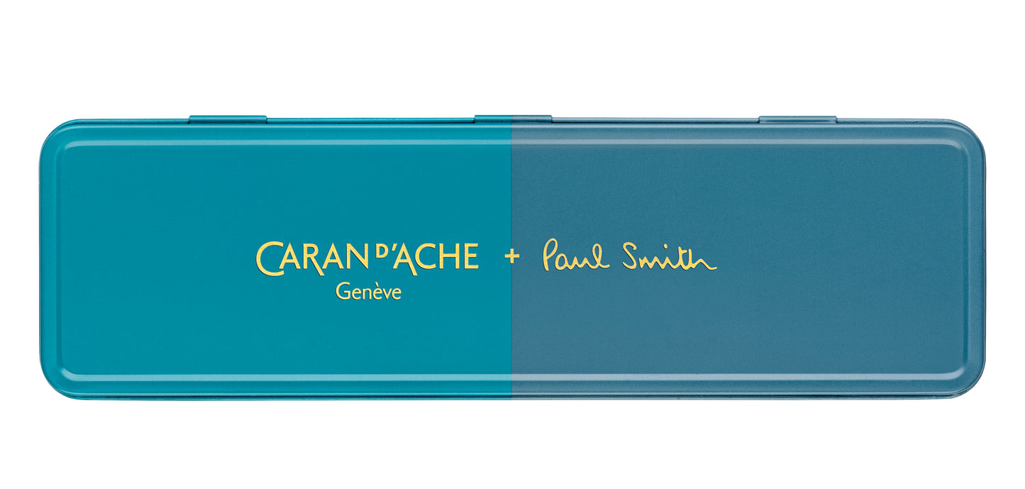 Caran d'Ache Paul Smith Cyan Blue and Steel Blue 849 Ballpoint Pen - Special Edition