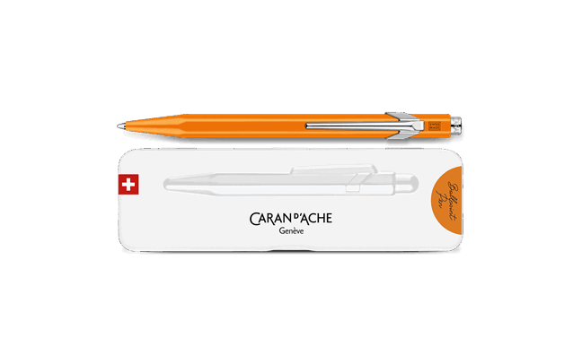 Caran d'Ache POPLINE - Fluorescent Orange 849 Ballpoint Pen