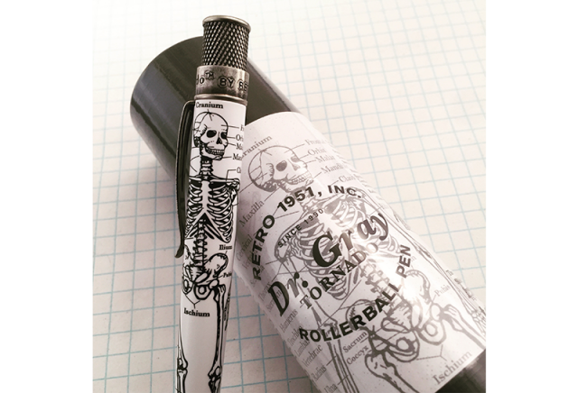 Retro 51 Tornado Dr. Gray Skeleton Rollerball Pen