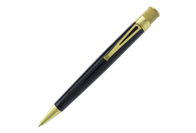 Retro 51 Tornado Black Brass Classic Rollerball Pen