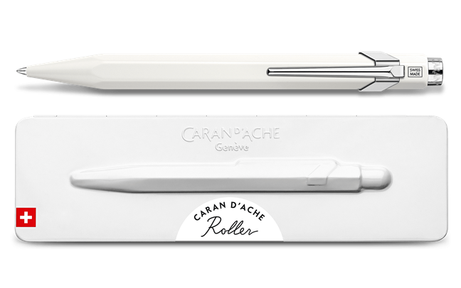 Caran d'Ache Roller - White 849 Rollerball Pen