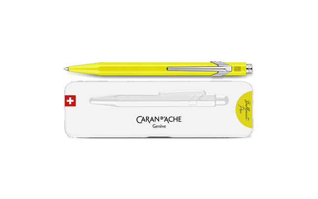 Caran d'Ache POPLINE - Fluorescent Yellow 849 Ballpoint Pen
