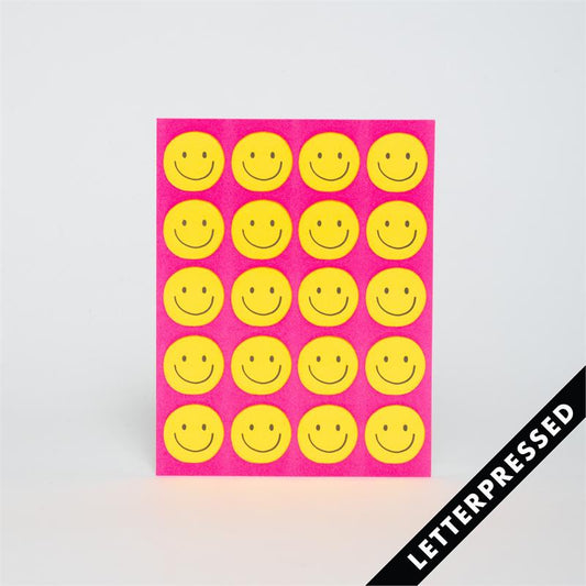 Smileys Letterpress Card