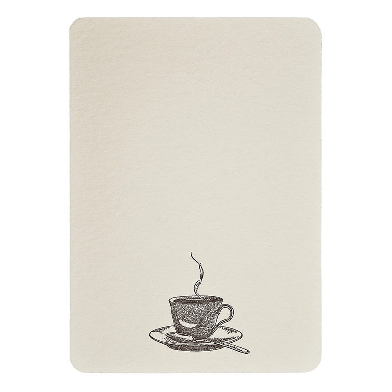 Cup & Saucer - Letterpress Boxed Tail Cards