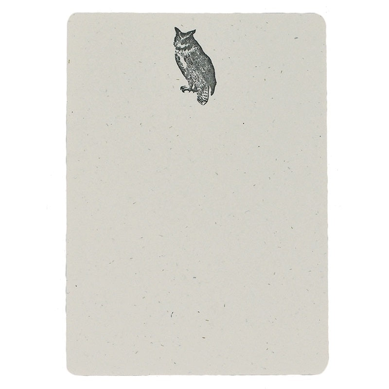 Owl - Letterpress Boxed Tail Cards