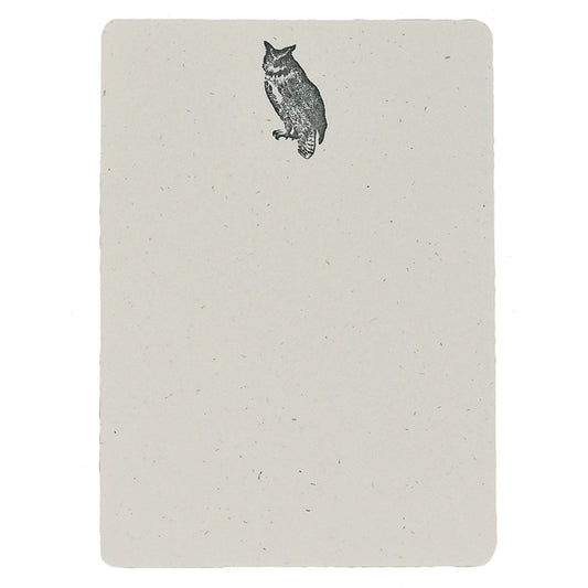 Owl - Letterpress Boxed Tail Cards