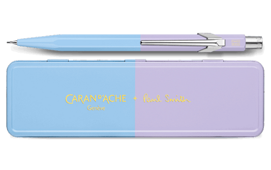 Caran d'Ache Paul Smith Sky Blue and Lavender Purple 849 Mechanical Pencil - Limited Edition-1