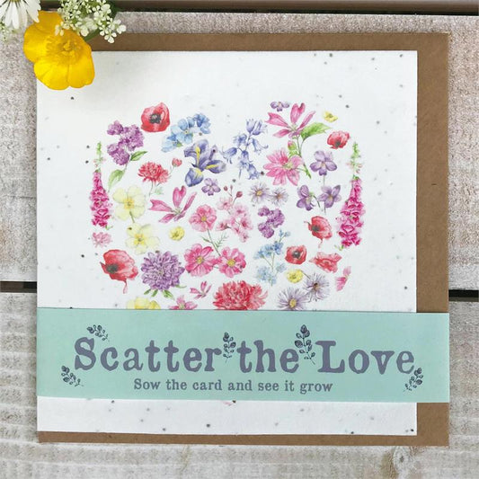 Floral Heart Seed Card