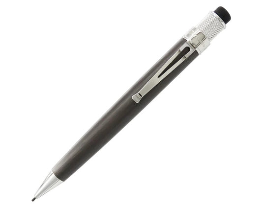 Retro 51 Tornado Platinum Black Nickel Pencil - 1.15MM