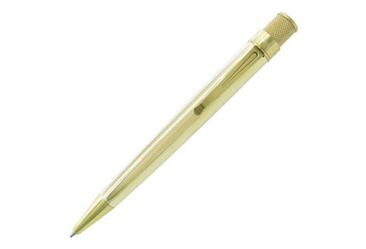 Retro 51 Tornado Raw Brass Rollerball Pen