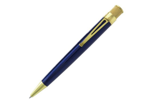 Retro 51 Tornado True Blue Brass Classic Rollerball Pen