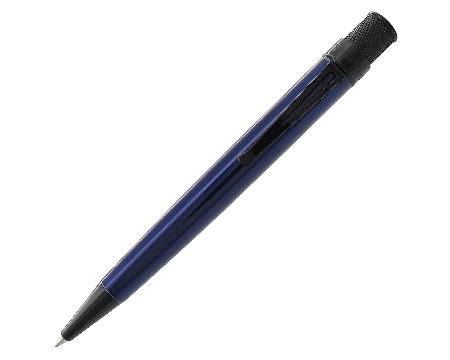 Retro 51 Tornado Blue Black Stealth Rollerball Pen