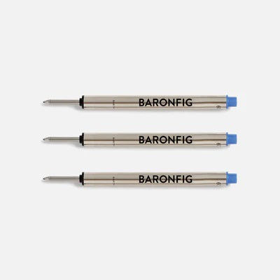 Baronfig Blue Rollerball Refill - 3 pack